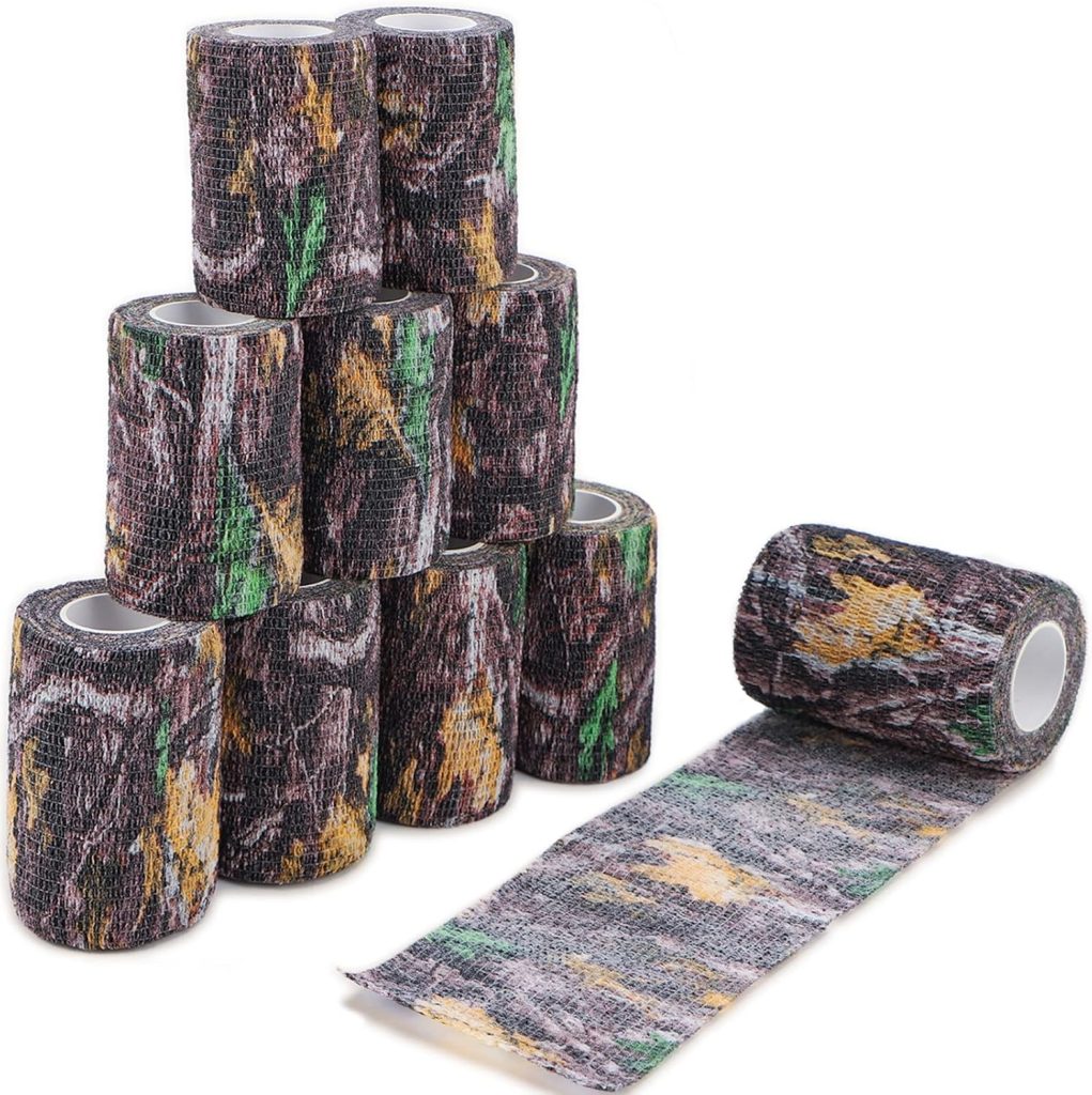 DROK 4/10 Roll Camo Tape Wrap, Camouflage Self-Adhesive Camo Stick Bandage for Camera lens